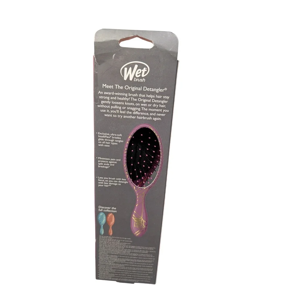 Wet Brush Original Detangler Limited Edition Purple Gold Art Deco Hair Brush NEW